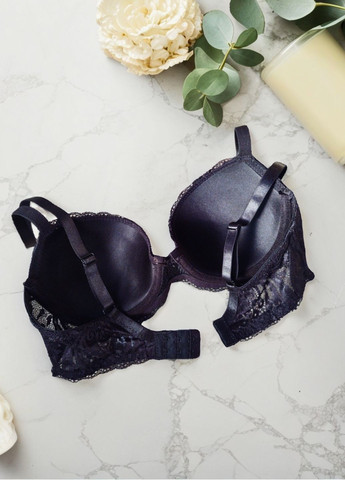 Чорний мереживний бюстгальтер befabul 70b FS з кісточками поліамід