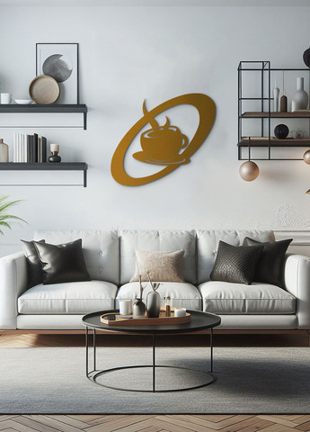 Дерев'яна картина на кухню, декоративне панно з дерева "Віденська кава", мінімалістичний стиль 15х18 см Woodyard (291842124)