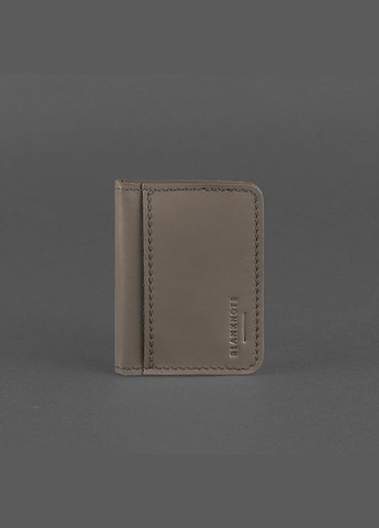 Шкіряна обкладинка для ID-паспорта і водійських прав 4.1 темно-бежева з гербом (A-027578) BlankNote (328444792)