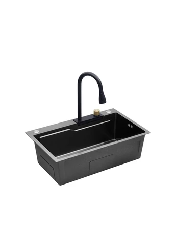Кухонная мойка KRP Schwarze - SET7546HM PVD (3.0/0.7 мм) Kroner (332975458)