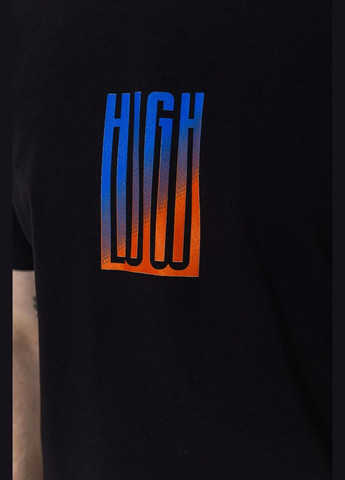 Черная футболка мужская батал черная размер 4xl (sku_208r018) с коротким рукавом No Brand