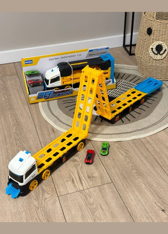 Дитячий ігровий Трейлер автомагістраль E7019 з 2 машинками 1,25 метри Автовоз Fun Game (327217208)