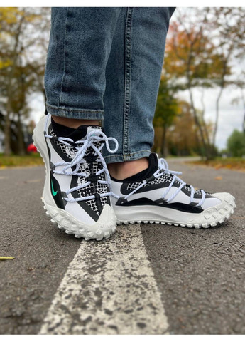 Белые демисезонные кроссовки мужские nike acg mountain fly low white найк асж маунс флай No Brand