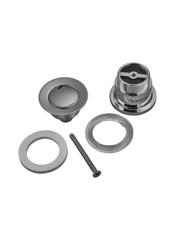 Донный клапан для раковины универсальный (с/без перелива) PW-02-01 автомат (Click-Clack) (Цвет хром) 1 1/4'' (KR3399) KOER (322003413)