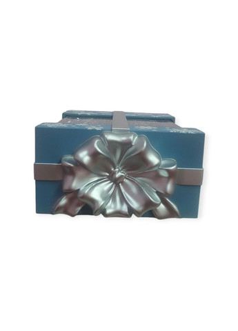 Новорічний декоративний музичний ліхтар світильник з Бантом Сніговик WDL-22018 зі снігом на батарейках та USB Блакитний No Brand (367261933)