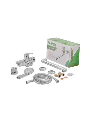 Змішувач для ванни Lucas- EURO SET Chrome (з шлангом, лійкою та кронштейном) (PM0710) PLAMIX 006 (388589146)