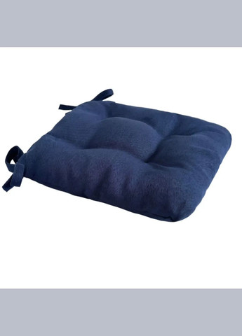 Подушка на крісло рогожка 55х55х8 см темно-синій No Brand (324830133)