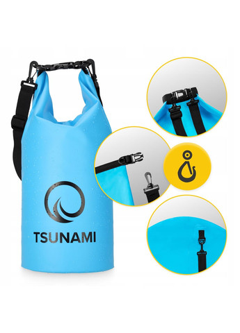 Гермомішок Dry Pack 10 л P-5905973400046 Sky Blue TSUNAMI (347645300)
