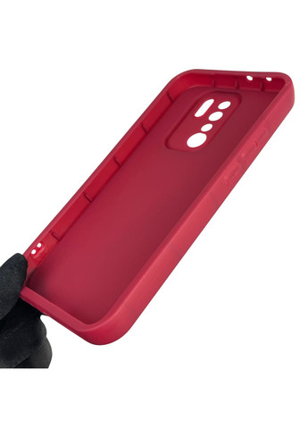 Чехол силиконовый Soft Touch с 3D принтом для Redmi 9 бордовый (Полная защита камеры) Xiaomi (371653117)