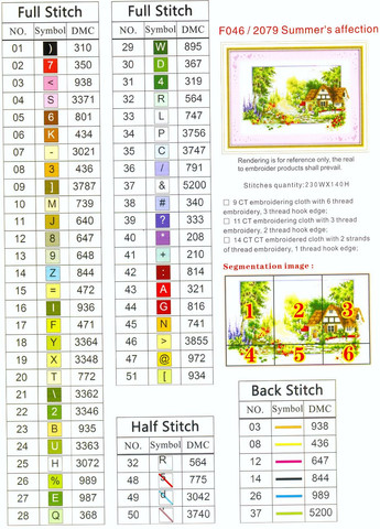 Набір для вишивання за нанесеною на канву схемою "Summer's affection". AIDA 14CT printed 50*33 см Joy Sunday (313613265)