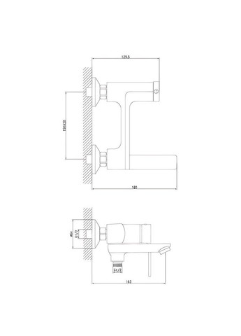 Змішувач для ванни NEL3-125 (ZX5980) Zerix (369933063)