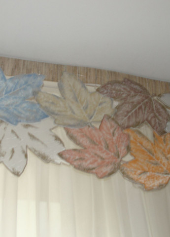 Жорсткий ламбрекен Листочки 2м кольорові (5_6ж) Firanka Plants (336386435)