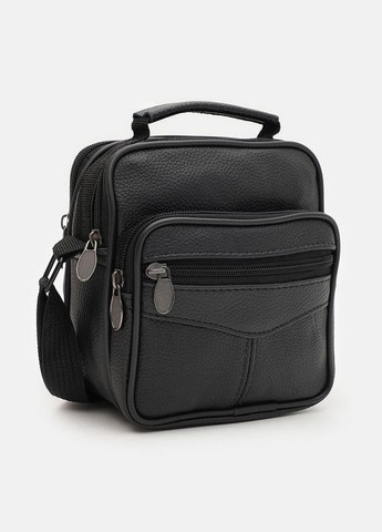 Чоловіча шкіряна сумка K16681-2bl-black Borsa Leather (322189939)