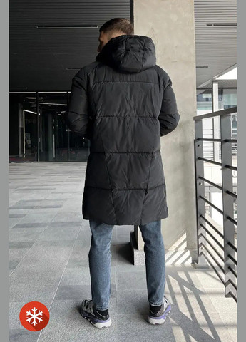 Черная зимняя мужская зимняя куртка-парка черного цвета Reload