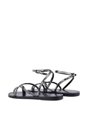 Серебряные женские сандалии pf3108-5-1 серый кожа MIRATON