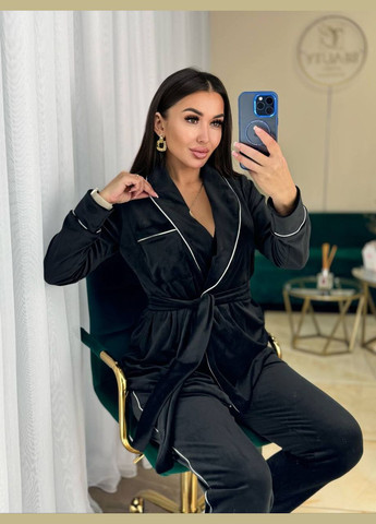 Черная всесезон пижама No Brand