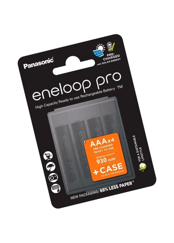 Акумулятор Eneloop Pro AAA 930mAh NiMh 4шт + Case Eneloop (BK-4HCDEC4CP) [103353] Panasonic (400899615)