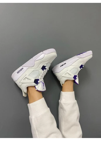 КРОСІВКИ ЖІНОЧІ NIKE AIR JORDAN 4 RETRO METALLIC PURPLE НАЙК АІР ДЖОРДАН ФІОЛЕТОВІ No Brand фіолетові демісезони (391006544)