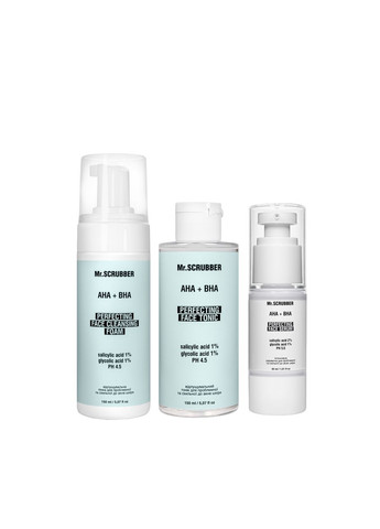 Подарунковий набір для проблемної шкіри обличчя Mr.Scrubber Acne Care Daily Face (пінка, тонік, сироватка) Mr. Scrubber (336167449)