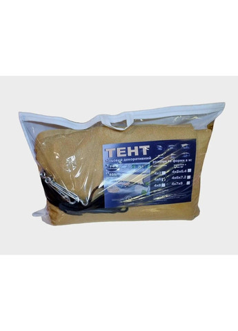 Тент навіс затінюючий Tentorium трикутний 4х5х6.4м Сітка (Бежевий) No Brand (332635947)