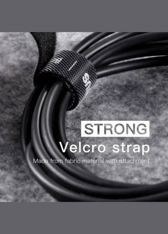 Организатор кабеля стяжка липучка хомут для проводов 0,5 м Черный Baseus (317297318)