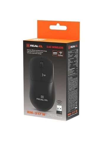Миша RM-317W Black (EL123200052) Real-El (381019451)