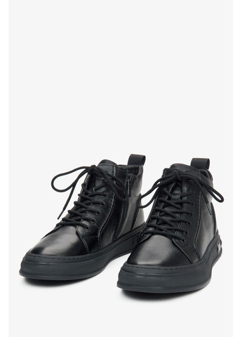 Черные осенние ботинки, цвет черный Estro