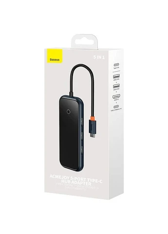 Перехідник Hub AcmeJoy 5-Port Type-C (HDMI*1+USB3.0*2+USB2.0*1+Type-C PD&Data*1) (WKJZ) Baseus (387594517)