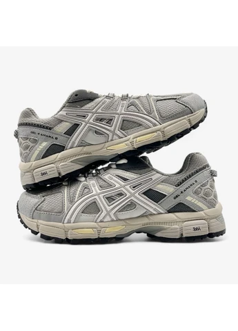 Серые демисезонные кроссовки мужские asics gel kahana 8 grey beige асикс гель кахано 8 серые No Brand