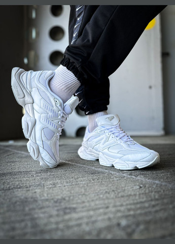 Кроссовки женские и мужские New Balance 9060 Triple White| Нью Беланс 9060 белые No Brand белые всесезоны (313653565)