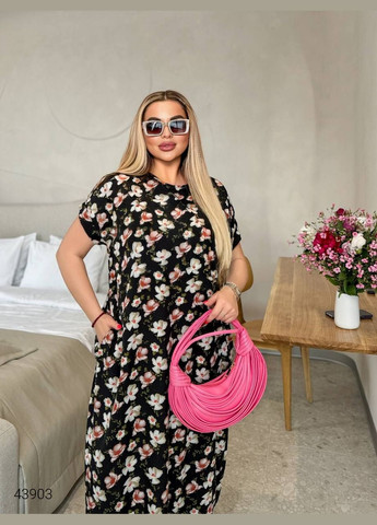 Черное повседневный платье летнее Liton