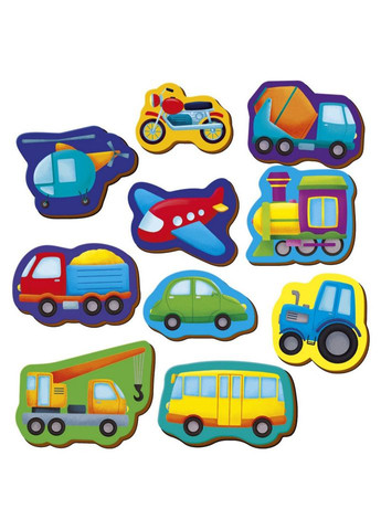 Детский набор магнитов "Транспорт" VT3106-35, 10 магнитов Vladi toys (367966987)