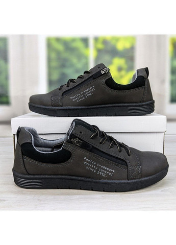 Коричневые демисезонные кроссовки мужские демисезонные эко-кожа Paolla