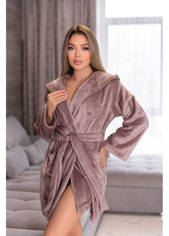 Жіночий махровий халат з капюшоном — ЗАМІРИ В ОПИСІ GD/GL Модний простір (370147043)