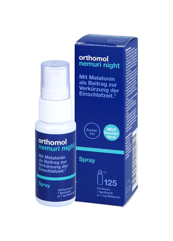 Витамины для улучшения сна Nemuri night в форме спрея (25 мл на 125 распылений) Orthomol (280265865)