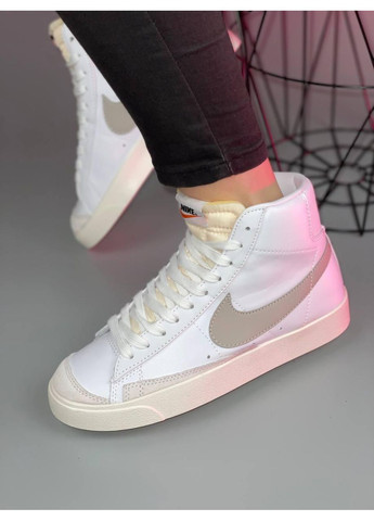 КРОССОВКИ ЖЕНСКИЕ NIKE BLAZER VINTAGE 77 WHITE BEIGE НАЙК БЛЕЙЗЕР No Brand бежевые демисезоны (368855956)