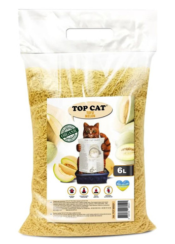 Наповнювач для котячого туалету Tofu соєвий тофу з ароматом дині 6 л Top Cat (277232785)