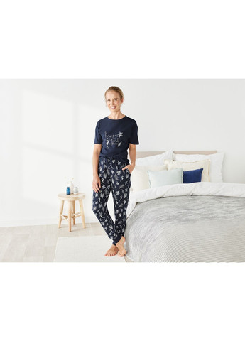 Комбинированная пижамные брюки хлопковые с карманами для женщины lidl 434926 Esmara