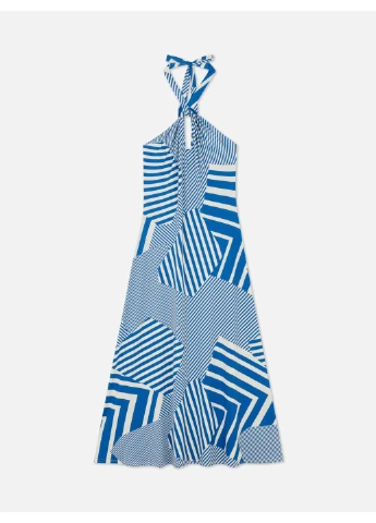 Голубое платье макси лето,голубой-белый, Primark