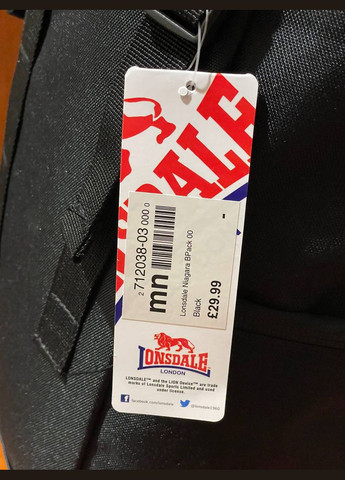 Рюкзак Lonsdale Niagara Eight Pockets Padded Backpack Black (301537308)
