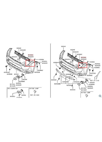 Оригинальный усилитель переднего бампера, левый 6400D919 OUTLANDER Аутлендер Mitsubishi (360503761)