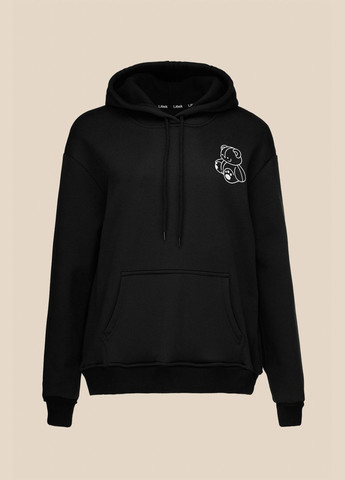 Худи с принтом женский P-WB02379 Черный shop (2000990836922) LAWA (339251404)