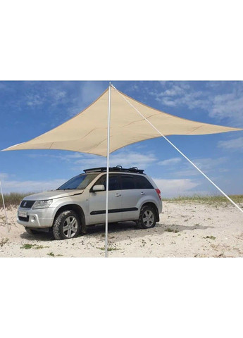 Тент навіс затіняючий водонепроникний прямокутний 3х4м Оксфорд (Бежевий) No Brand (332636480)