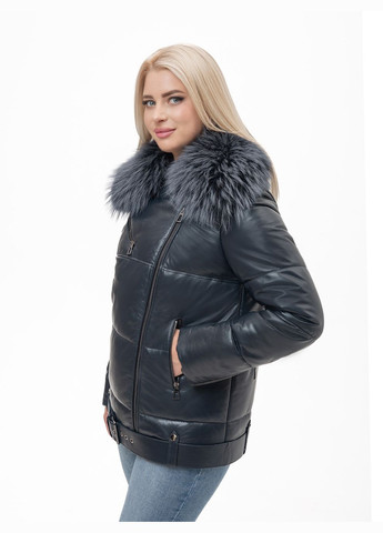 Индиго зимний Пуховик Fabio Monti