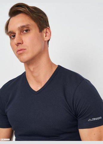 Темно-синяя футболка t-shirt mezza manica scollo v темно-синий Kappa