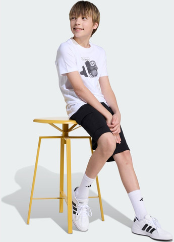 Біла демісезонна футболка sports graphic kids adidas