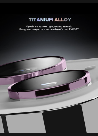 Защитное стекло для камеры Supreme Black Icon для iPhone 15/15 Plus Pink (ARM76588) ArmorStandart (327887941)