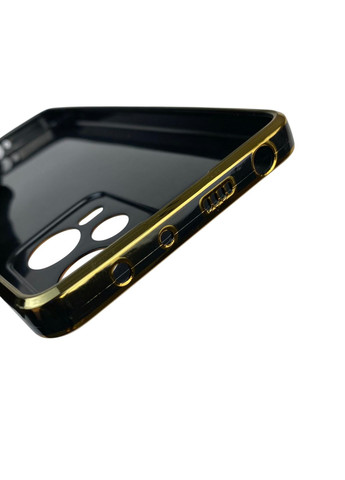 Чохол для Redmi Note 12 Pro 5G з кільцем MagSafe із золотою окантовкою на сяомі редмі нот 12 про чорний gs1 Xiaomi (366235404)