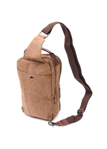 Сумка слінг чоловіча через плече із щільного текстилю коричнева 22191 Vintage (362418027)