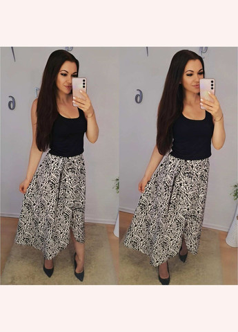 Костюм жіночий 2-ка, топ з вирізом і спідниця на запах, з поясом в комплекті No Brand (341537923)